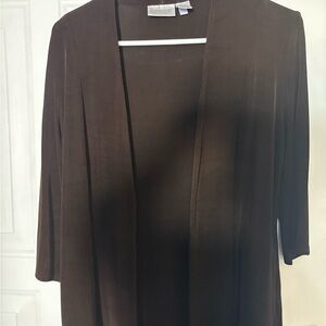 Chico's black Open Front Cardigan